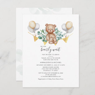 Moderne eucalyptus koppels Baby shower Beer Kaart