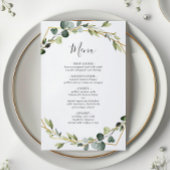 Moderne eucalyptus krans bruiloft Boho diner menu