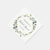 Moderne Eucalyptus Krans Frame Bruidsfeest Boho Servet (Hoek)