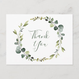 Moderne Eucalyptus Krans Frame Dank Je Boho Briefkaart