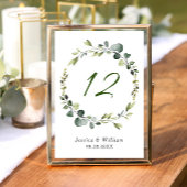 Moderne eucalyptus krans Lijst bruiloft Boho Kaart