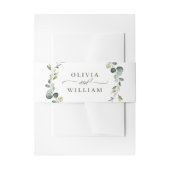 Moderne eucalyptus krans Lijst bruiloft Boho Uitnodigingen Wikkel (Voorkant Voorbeeld)