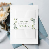 Moderne eucalyptus krans Lijst bruiloft Boho Uitnodigingen Wikkel