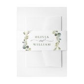 Moderne eucalyptus krans Lijst bruiloft Boho Uitnodigingen Wikkel (Voorkant Voorbeeld)