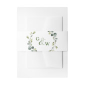 Moderne eucalyptus krans Lijst bruiloft Boho Uitnodigingen Wikkel (Voorkant Voorbeeld)