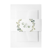 Moderne eucalyptus krans Lijst bruiloft Boho Uitnodigingen Wikkel (Voorkant Voorbeeld)