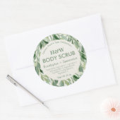 Moderne eucalyptus laat botanisch product label (Envelop)