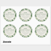 Moderne eucalyptus laat botanisch product label (Vel)