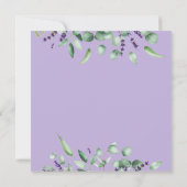 Moderne Eucalyptus Lavendel Geometrische Frame Tro Kaart (Achterkant)