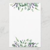 Moderne Eucalyptus Lavendel Geometrische Frame Tro Save The Date (Achterkant)