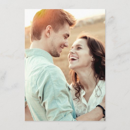 Moderne Eucalyptus Lavender Floral Photo Wedding Save The Date (Achterkant)