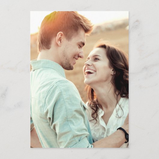 Moderne Eucalyptus Lavender Foliage PHOTO Weddensc Save The Date (Achterkant)