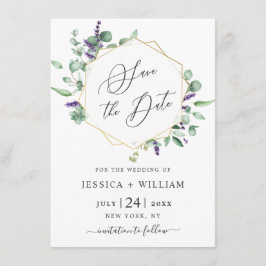 Moderne Eucalyptus Lavender Foliage PHOTO Weddensc Save The Date