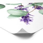 Moderne Eucalyptus Lavender WEDDING Welkom Sign Poster (Hoek)