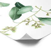 Moderne Eucalyptus Lavender WEDDING Welkom Sign Poster (Hoek)