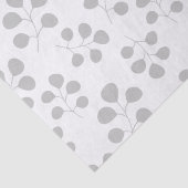 Moderne Eucalyptus Leaves Grey and White Tissuepapier (Detail)