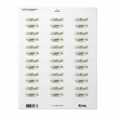 Moderne Eucalyptus Lijst Return Address Labels (Full Sheet)