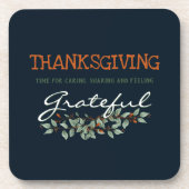 Moderne Eucalyptus met een goede Thanksgiving Bier Onderzetter (Voorkant)