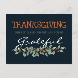 Moderne Eucalyptus met een goede Thanksgiving Briefkaart