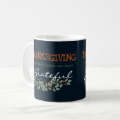 Moderne Eucalyptus met een goede Thanksgiving Koffiemok (Voorkant links)