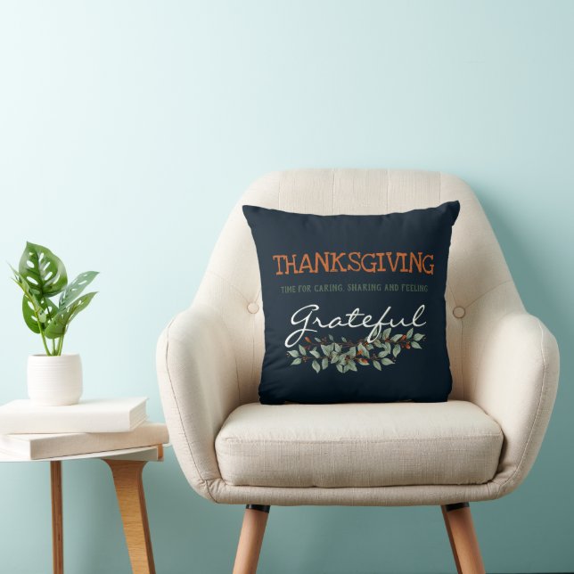 Moderne Eucalyptus met een goede Thanksgiving Kussen (Stoel)