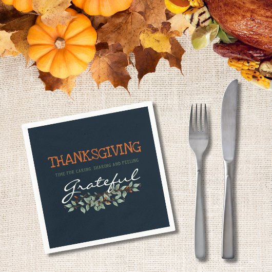 Moderne Eucalyptus met een goede Thanksgiving Servet