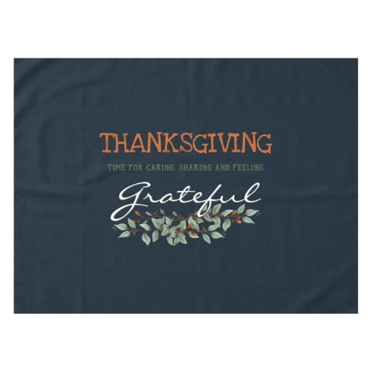 Moderne Eucalyptus met een goede Thanksgiving Tafelkleed (Voorkant (Horizontaal))