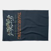 Moderne Eucalyptus met een goede Thanksgiving Theedoek (Horizontaal)