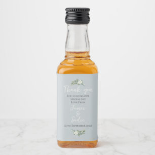 Moderne Eucalyptus Mini Likeurfles Etiket