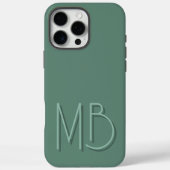 Moderne Eucalyptus Monogram Initiaal Letters Moder Case-Mate iPhone Case (Achterkant)