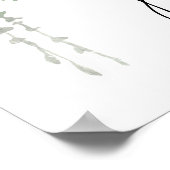 Moderne Eucalyptus Naam Welkom op het Afstudeerfee Poster (Hoek)