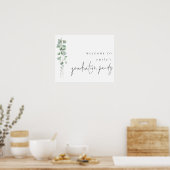 Moderne Eucalyptus Naam Welkom op het Afstudeerfee Poster (Keuken)