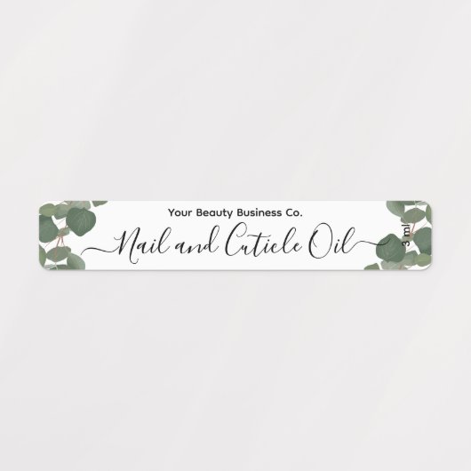 Moderne Eucalyptus Nail Cuticle Olie Custom Produc Labels (Design 1)