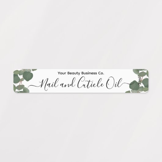 Moderne Eucalyptus Nail Cuticle Olie Custom Produc Labels (Design 2)