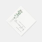 Moderne Eucalyptus Names Jubilea Party Servet (Hoek)
