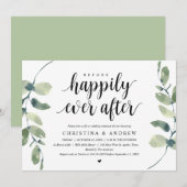 Moderne Eucalyptus, Oefenbruiloft Diner Kaart (Voorkant / Achterkant)