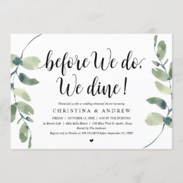 Moderne Eucalyptus, Oefenbruiloft Diner Kaart