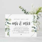 Moderne Eucalyptus, Oefenbruiloftsfeest Kaart (Staand voorkant)