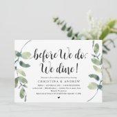 Moderne Eucalyptus, Oefendiner van de bruiloft Kaart (Staand voorkant)