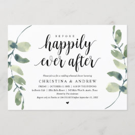 Moderne Eucalyptus, Oefendiner voor de bruiloft Kaart