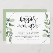 Moderne Eucalyptus, Oefendinersdiner voor de bruil Kaart (Voorkant / Achterkant)