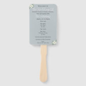 Moderne Eucalyptus Orde van service hand Fans Handwaaier (Voorkant)