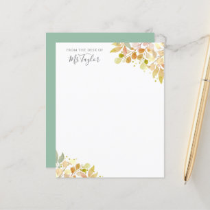 Moderne Eucalyptus Pastel Bloemense Teacher Notiti