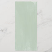 Moderne eucalyptus Plaatsing Instelkaart Bedankje Programmakaart (Achterkant)