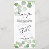 Moderne eucalyptus Place - Instelling Dank u wel Programmakaart (Voorkant)