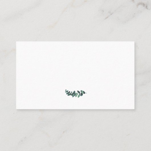 Moderne Eucalyptus Psychotherapeut Visitekaartje (Achterkant)