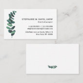 Moderne Eucalyptus Psychotherapeut Visitekaartje (Voorkant / Achterkant)