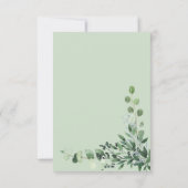 Moderne Eucalyptus RSVP-kaart RSVP Kaartje (Achterkant)