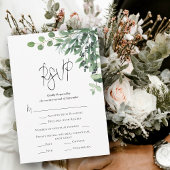 Moderne Eucalyptus RSVP-kaart RSVP Kaartje