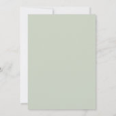 Moderne Eucalyptus Salie Groene Bruidsdouche Kaart (Achterkant)